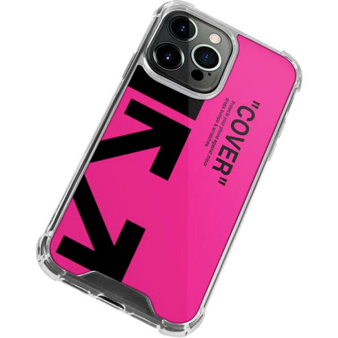 Black and Pink Arrows iPhone 14 Pro Clear Case